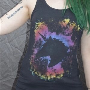 Black Unicorn tank. Size XL. Fits like a small.
